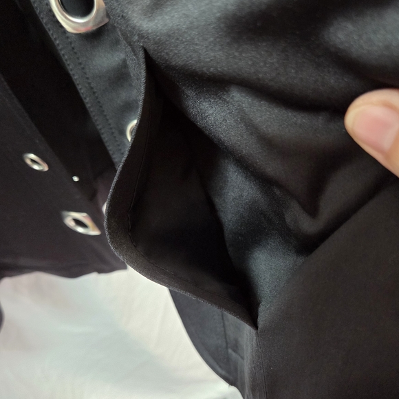 Susan Graver Black Blazer with Eyelet Details - Picture 4 of 5